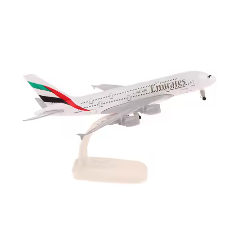 20 cm 1:200 Aircraft Model Emirates Airbus A380 Metal Replica Alloy Material Aviation Simulation Chi