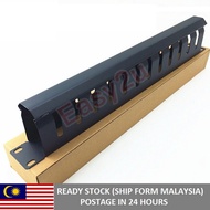 19' 1U Cable Management Panel 1U- With Cover Black For Equipment Server Rack 4U/6U/9U/12U/15U/27U/32