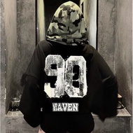(New/Tag Cut) Vietnamese Zipper Hood Haven Studio-hoodzip camo Very Popular (Black/Msize)