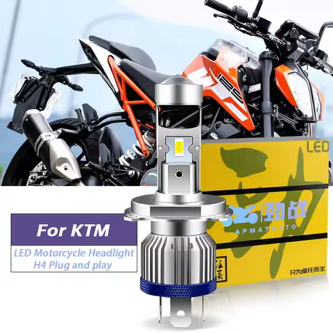 1PCS CANbus For KTM Duke 250 125 200 390 650 H4 HS1 9003 Motorcycle LED lens Headlight Hi/Lo Beam Bu