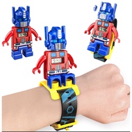 Children's electronic large particle building block watch Superhero Wukong cute cartoon building blo