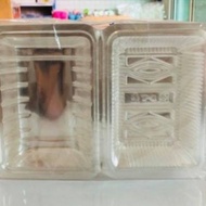 Clear Plastic Box (Size-31) High Dome Lid Model Built-In Flip Cover Size Width 8.5/Length 13.5/Heigh
