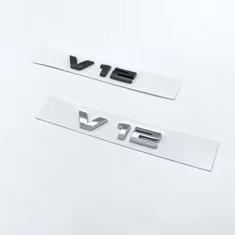 New 3D Font Numbers Letters v12 Emblem for BMW M760i Series F01 F02 G11 G12 Car Trunk Nameplate Logo