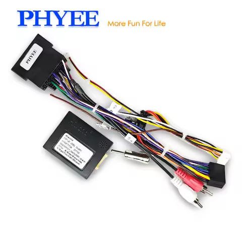 Mini-ISO/52 Pin Harness Adapter CAN Bus Decoder, SWC Retention, 16Pin Android, for Fiat 500 Panda Do