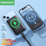 LP-6 ALIRocoren Magnetic Power Bank 10000mAh 20W Wireless Charger 5000mAh Mini Powerbank For iPhone 14 13 12 Portable Ex