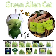 500pcs Green Alien Cat Meme Sticker Collection Glorp Alien Cat Invasion Earth Handmade Doll Charm wi