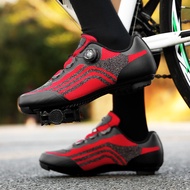 Flyknit Breathable Cycling Lock Shoes Outdoor Off-road Sports Road Bike Cycling Shoes Men's Cycling Professional Lock Shoes