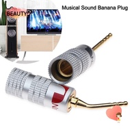 BEAUTY Musical Sound Banana Plug,  Gold Plated Nakamichi Banana Plug, Pin Screw Type Banana Connectors Plugs Jack Speakers Amplifier Speaker Wire Cable Connectors