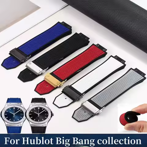 17mm X 27mm For Hublot Big Bang Watchband For Hublot Classic Fusion Rubber Watch Strap Soft Wrist Br