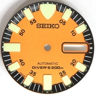 Dial for Seiko 7S26-0350 Monster (SKX781) Divers watch - Orange/​Black black