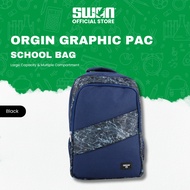 SWAN Graphic Pac (XL) School bag-BLACK