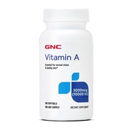 GNC Vitamin A Eye Care 180 Capsules 3000mcg Adult Eye Protection, Moisturizing Skin, Dry Eyes, Eye Care