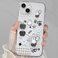 HP Soft clear VIVO case Minimalist Stylehp with Miffy Rabbit Element for VIVO Y02T Y15 AS Y16 Y02S Y