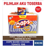 OOPS BAKED CHICKEN TOMATO 10 GR / AYAM TOMAT - ( HARGA 1 KARTON ISI 12 RENCENG)