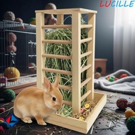 LUCILLE Rabbit Hay Manger, Durable Wooden Hay Feeder, Practical Detachable Self-Feeding Rabbit Hay R