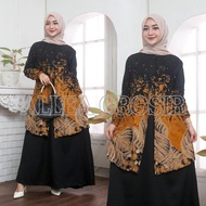 Gamis batik couple modern premium dress muslim gamis batik kombinasi kemeja batik Baju Katun