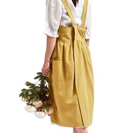 Women s Pinafore Dress Apron Baking Cooking Gardening Works Cross Back Apron Cotton Linen Apron Dres