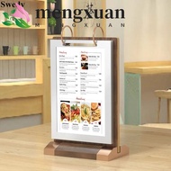 MENGXUAN A4/A5/A6 Wooden Menu Holder, Non-slip Multi-Page Display Stand, Desktop Sign/Label/Ad Binde
