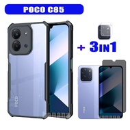 For Poco C85 Shockproof Phone Case Poco C75 Privacy Tempered Glass Screen Protector