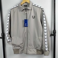 FREED PERRY Casual Jacket Grey Embroidered Logo - Unisex Tracktop Premium Lotto Material