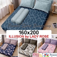 Limited Edition SPREI LADY ROSE 160x200 ILLUSION / SPREI LADY ROSE QUE