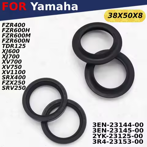 38X50X8 Motorcycle Oil Seal Shock Absorber Seals Parts For Yamaha 3R4-23153-00 2YK-23125-00 3EN-2314
