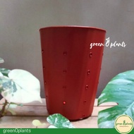 HJP Twister Brown Brick Perforated Pot