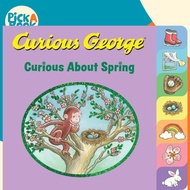 Curious George Curious About Spring (Tabbed Board Book) by A. H. Rey (US edition, paperback)