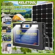 Solar Power Generator Portable Station AC Output 220V 1230W Large Capacity Backup Camping Emergency 
