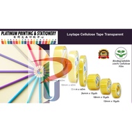 Loytape Cellulose/ Cellophane Tape Transparent