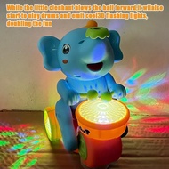 Elephant Toy,Musical Walking Elephant Drummer Toy,Children's Drum Elephant Floating Ball Toy,Electri