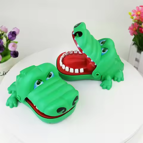 Fun Interactive Toys Tricky Crocodile Teeth Bite Finger Toys Family Parent-child Classic Games Train