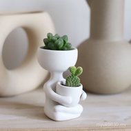 Desktop Small Potted Plant Art Air Purification Bedroom Creative Ornaments Office Succulent Living R