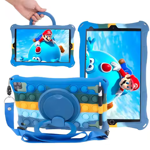 Funda Para 10.1" Universal Silicone Tablet Case 10 10.1 inch Android Tablet PC Shockproof Stand Cove