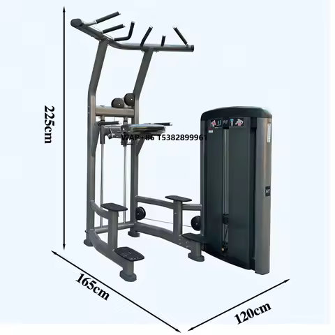 GLSFitness Chin Pull up Bar Assisted Chin Dip Machine and Dip Station Fitness & Body Building Pin Lo
