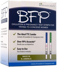 Fairhaven Health BFP Ovulation &amp; Pregnancy Test Strips, Made in N. America, 40 LH Ovulation &amp; 10 hcg Pregnancy Tests - Early Predictor Kit for Fertility
