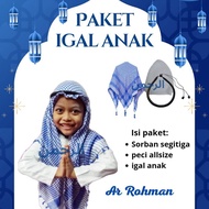 Children's turban package boys' igal package for preschool-kindergarten-elementary school age 2-12 y