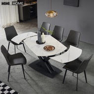 【SG⭐SALES】Extendable Dining Round Table Sintered Stone Dining Table Set w Chair Foldable Dining Tabl