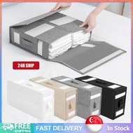 【Local Stock】Foldable bedding storage box, bedding storage visible window sheet set storage box, she