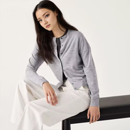 UNIQLO Official website 249 Youjia 2024 autumn new womens round neck knitted cardigan long sleeved a