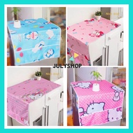 Julyshop ผ้าคลุมตู้เย็น ผ้าคลุมตู้เย็นการ์ตูน ผ้าคลุมตู้เย็น6q ผ้าคลุมตู้เย็น2 ขนาด120*56ซม ผ้าไม่บา
