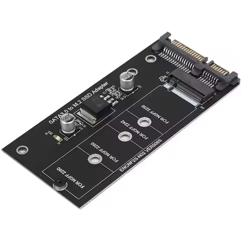 M.2 NGFF to SATA Adapter Card B Key SSD M.2 SATA3 Expansion Card Raiser for 30/42/60/80mm NGFF M.2 S
