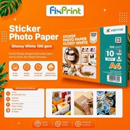 Xantri Glossy Sticker Photo A4 10 Sheets 100 GSM Photo Sticker Paper