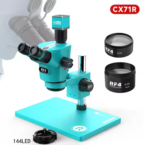 RF4 RF-CX71R Microscope 30° Tile Angle 6.5-65X High Definition Optical Zoom Trinocular Stereo Micros