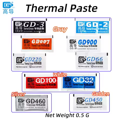 GD900 GD007 Thermal Conductive Grease Paste Silicone Plaster Heat Sink Compound Gray White For Cpu C