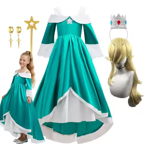 2026 New Girls Cosplay Halloween Rosalina Princess Dress Carnival Party Birthday Outfit New Game Mov