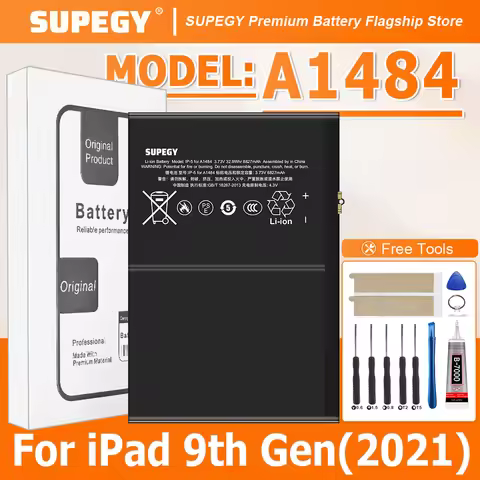 2026 Years high quality new Battery 8827mah For Apple iPad 9th Gen A1484 A2602 A2603 Tablet Parts