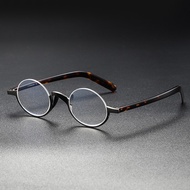 Fashion Brand Small Round Glasses Frame Men Women Pure Titanium Acetate Frame Half Frame Oval Eyewea
