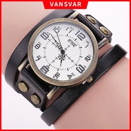 Newest  Retro Watch  Round Roman Number Dial Leather Strap Fashion Quartz Watch