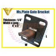 VERYWELD Gate Door Wall Bracket Plate Swing Gate Hinge Bracket 1/4" x 4" x 5"